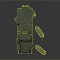 Military Green Heavy Duty Truck With Multiple Rocket Launcher And Support Stands
