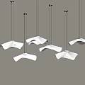 Modern chandelier art modeling lamp fashion lamp chandelier combination 3d model