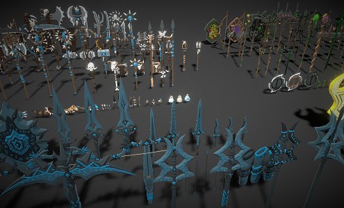 Fantasy RPG Weapons 3d model