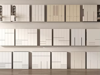 Modern wardrobe combination 3d model