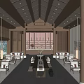New Chinese Reception Area Sales Office 3d model