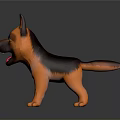 Playful German Shepherd Puppy With Brown And Orange Fur Standing