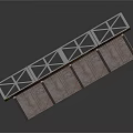 Wooden And Metal Storage Equipment With Multiple Open Shelves And Compartments
