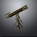 Vintage Astronomical Telescope with Brass Tripod Stand Wooden Tube and Adjustable Mount