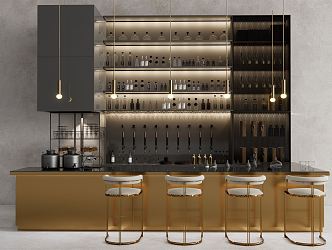 Mediterranean Bar Counter 3d model