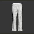 Comfortable White Trousers With Straight Leg Design Classic Waistband Modern Fit Casual Style