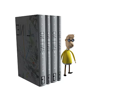 Modern Book Art Desk Ornaments 3d model Modern Book Art Desk Ornaments 3d model