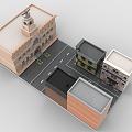 LEGO Toys City Building House Street Road 3d model