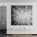 Black and white abstract painting texture painting high-end frameless painting sofa background painting bedside background painting 3d model