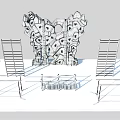 Outdoor Sports Equipment Set Including Rock Climbing Wall Ladders And Parallel Bars
