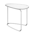 Modern Side Table with White Marble Top and Black Metal Frame Design 3d model