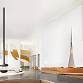 Modern reception area Sales office Sales center Negotiation area Rest area 3d model