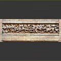 Traditional Brick Carving Decorative Component With Intricate Carved Patterns And Brick Structure 3d model