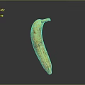 Ripe Yellow Banana Fruit With Brown Spots On Black Reflective Background
