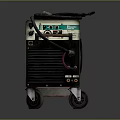 Green Welding Machine with Wheels and Black Cables BILIG Industrial Equipment for Welding Work