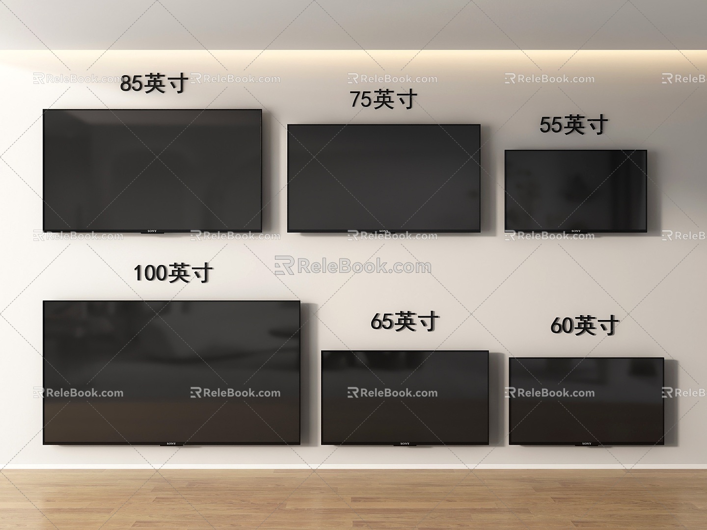 TV LCD TV TV Flat-screen TV Full-screen TV 3d model