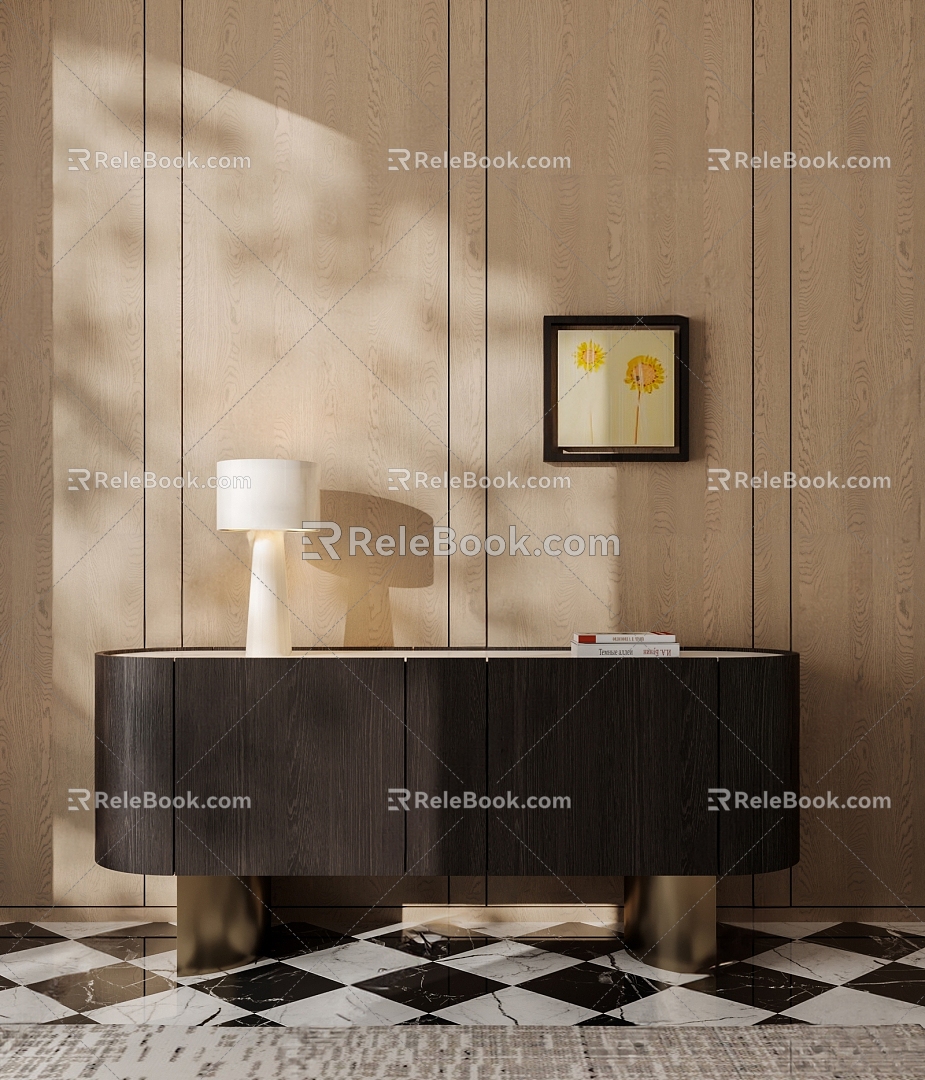 Modern Italian Entrance Cabinet Cattelan Modern Side Cabinet Entrance Cabinet Minimalist Table 3d model