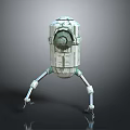 Industrial Mechanical Robot Structure With Cylindrical Body Circular Top And Three Slender Legs