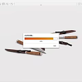 Old Knife Dagger 3d model
