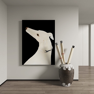 Modern Animal Painting Abstract Decorative Painting 3d model