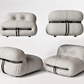 Modern Single Sofa Chair Leisure Sofa Lazy Sofa Bean Bag Sofa Backrest Sofa Multiplayer Sofa 3d model