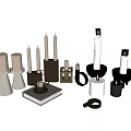 Minimalist Black And White Geometric Decorative Ornament Set With Candle Holders Candles For Tabletop Home Decor