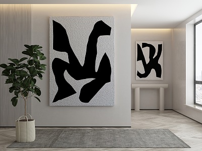 modern decorative painting 3d model