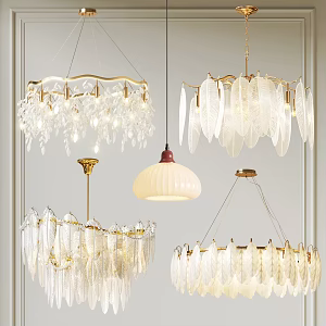 French Chandelier Light Luxury Chandelier Metal Chandelier Crystal Chandelier Decorative Chandelier Combination 3d model