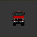 Red Chassis Truck With Cab And Large Wheels For Heavy Duty Transport
