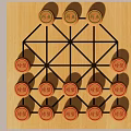 Traditional Chinese Chess Board With Jiang Shi Xiang Pao And Bing Pieces