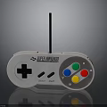 Super Nintendo Electronic Game Controller With Wireless Antenna Colorful Buttons Directional Pad And SELECT START