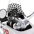 White Ducati Motorcycle Featuring Modern Headlights And Stylish Body Design