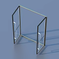 Glass Shelf with Metal Frame Open Design for Home Living Supplies Storage