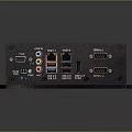 Black Electronic Multi Interface Hub With HDMI USB LAN RS232 VGA Connectivity Ports 3d model