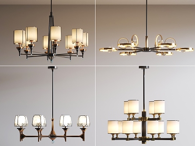 New Chinese Chandelier Combination Chandelier Chinese Chandelier Light Luxury Chandelier Guest Restaurant Chandelier model