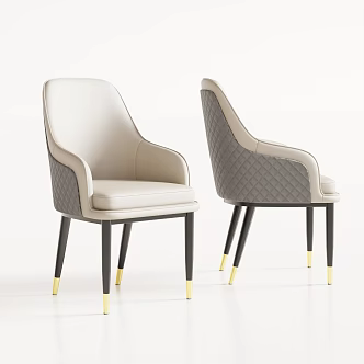 Modern Simple Light Luxury Restaurant Dining Chair Leisure Chair 3d model