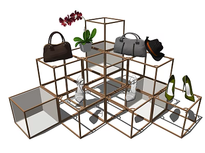 Modern Display Stand Shoes Display 3d model Modern Display Stand Shoes Display 3d model