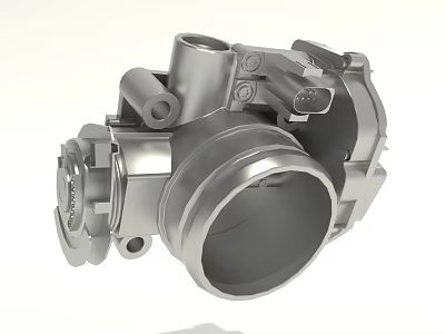 Automotive Throttle Body Component With Metal Construction For Engine Air Control 3d model