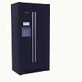 Black Double Door Refrigerator With Water Dispenser And Digital