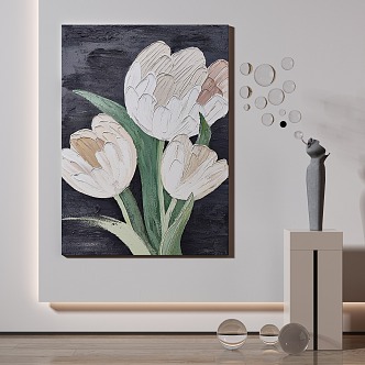 Quiet Plant Painting Decorative Painting 3d model