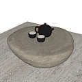 Modern stone coffee table 3d model