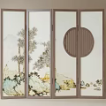 new chinese style screen 3d model