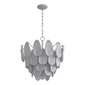 Modern Crystal Chandelier Design With Gold Metal Accents And Transparent Droplet Shades