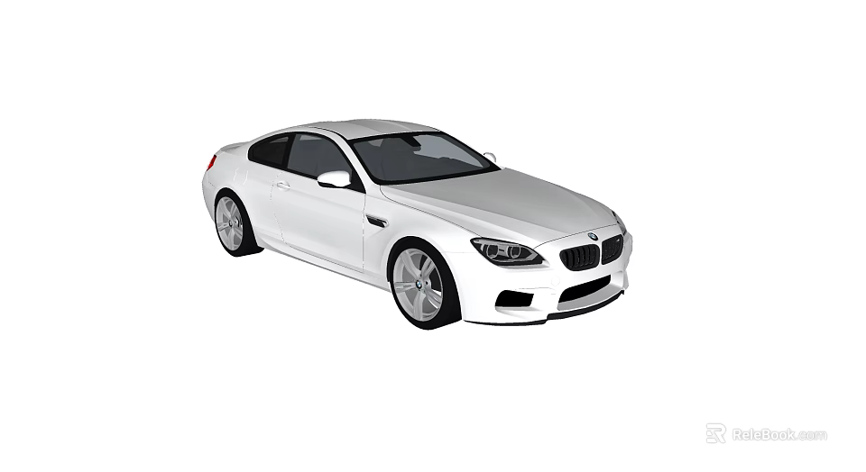 White BMW Coupe Exterior Design With Stylish Modern Sports Car Features 3d model 