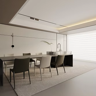 Modern table combination 3d model