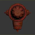 Vintage Red Fire Hydrant with Classic Design in Urban Scene Setting