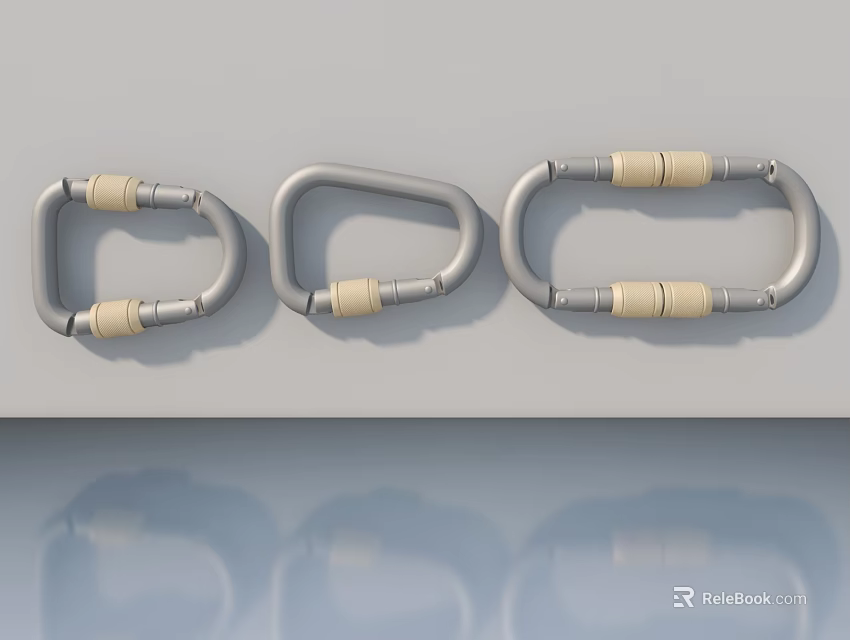 Modern Hinged Doors With Sleek Metal Frames And Beige Handles 3d model