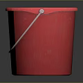 Plastic bucket big trash can bucket pot container realistic 3d model