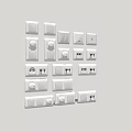 Switch socket panel combination 3d model
