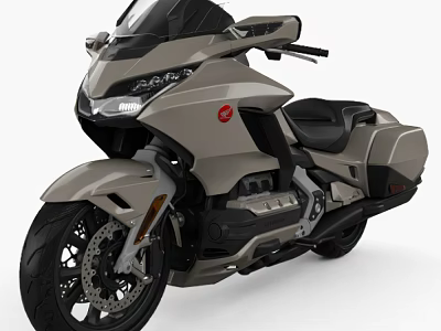 Modern Gray Motorcycle With Sleek Body Black Seat And Alloy Wheels 3d model